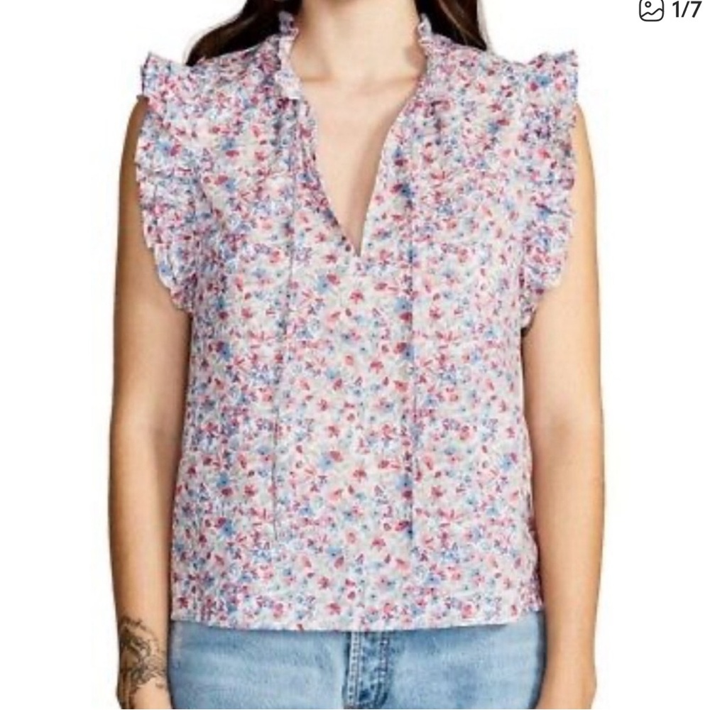 NWT BB Dakota x Steve Madden Ditsy Floral Flutter Sleeve Top NWT